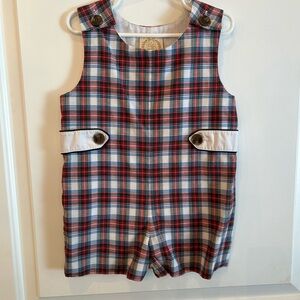 The Beaufort Bonnet Company Red and Blue Plaid Shortall